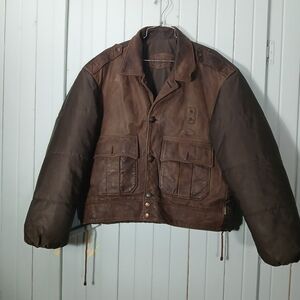 Vintage Rudsak Mixmedia leather puffer coat